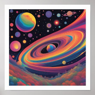 Rainbow Galaxy Poster
