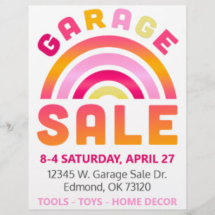 Rainbow Garage Sale Flyer Template
