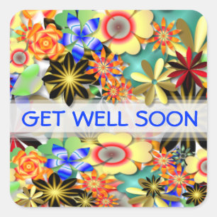 Rainbow Garden ~ Birthday sticker