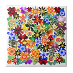 Rainbow Garden Tile