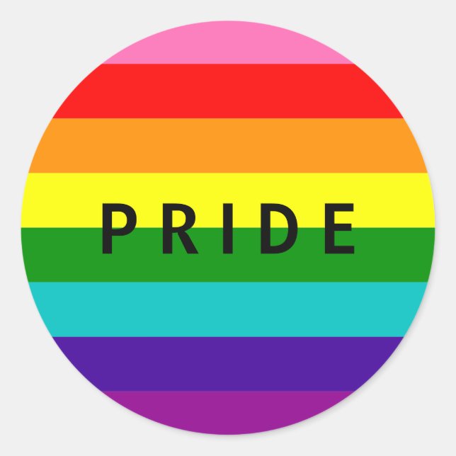 Rainbow, Gay and sympathisers Classic Round Sticker (Front)