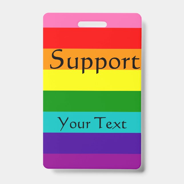 Rainbow, Gay and sympathisers ID Badge (Front)