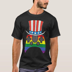 Rainbow Gay Game Controller Us Flag Top Hat Lgbt P