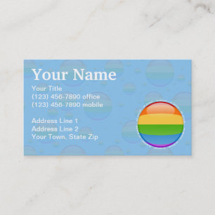 Rainbow Gay Lesbian Pride Bubble Flag Business Card