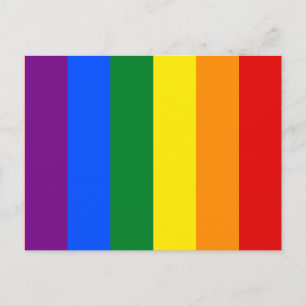 Rainbow Gay Lesbian Trans Queer LGBTQ Pride Flag Postcard