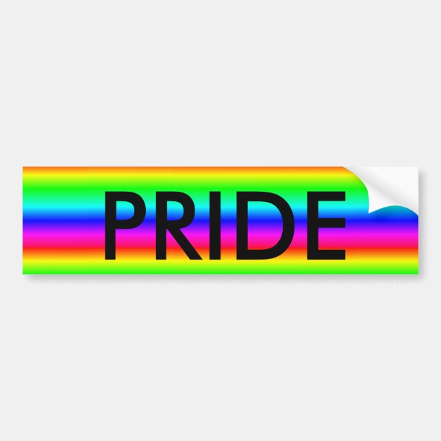 Rainbow "Gay or LGBT PRIDE" Bumper sticker (Front)
