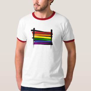 Rainbow Gay Pride Brush Flag T-Shirt