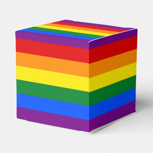 Rainbow Gay Pride Flag Favour Box (Back Side)