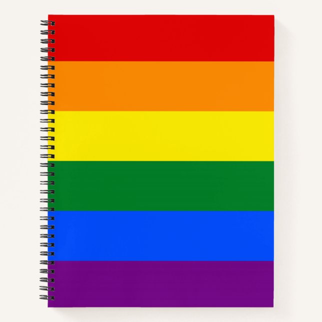 Rainbow Gay Pride Flag Notebook (Front)