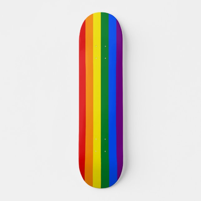 Rainbow Gay Pride Flag Skateboard (Front)