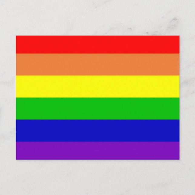 Rainbow Gay Rights Flag Postcard (Front)
