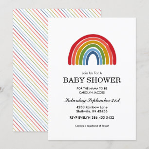 Rainbow Gender Neutral Baby Shower Invitation