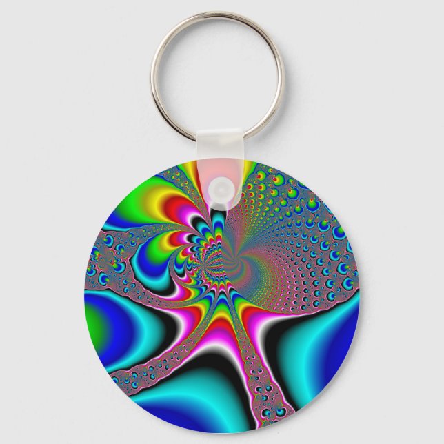 Rainbow Generator - Fractal Key Ring (Front)