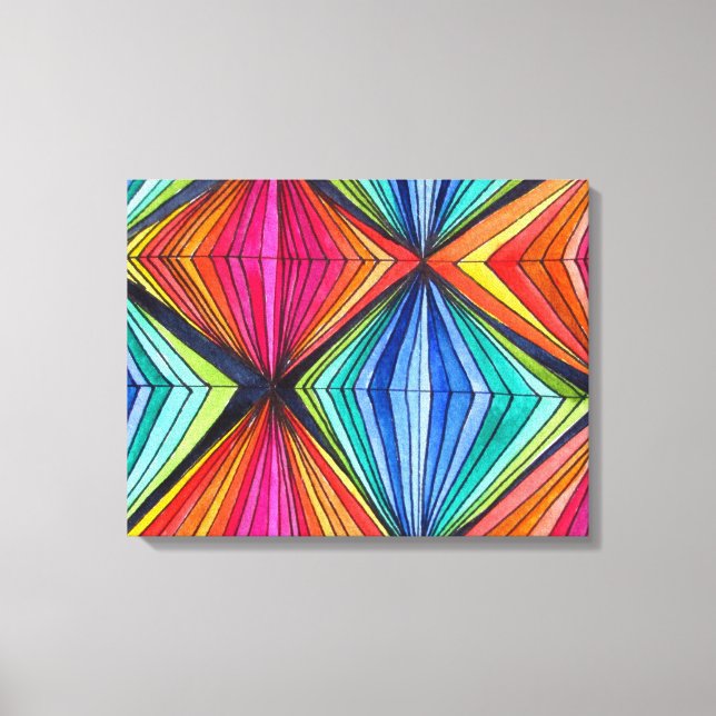Rainbow Geometric Graphic Art canvas Print (Front)