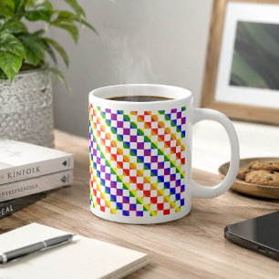 Rainbow Geometric Large Coffee Mug