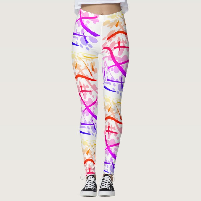 Rainbow geometric - leggings (Front)