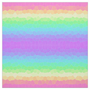 Rainbow Geometric Stripes Fabric