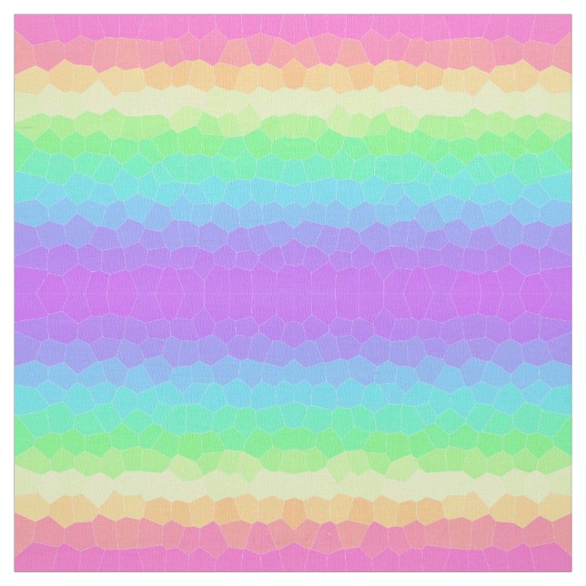 Rainbow Geometric Stripes Fabric (Swatch)