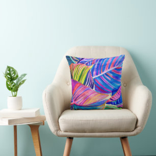 Rainbow gerbera colorful flower  cushion