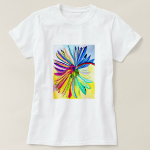 Rainbow gerbera colourful flower  T-Shirt
