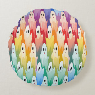 Rainbow Ghost Round Cushion