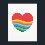 Rainbow Gift Popular Present Heart Postcard<br><div class="desc">A great rainbow present! Please get in touch with our store if you want to see the design elsewhere.</div>