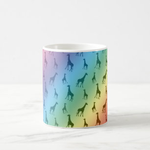 Rainbow giraffes coffee mug