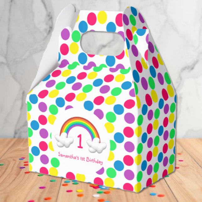 Rainbow Girl Any Age Birthday Favour Box (Creator Uploaded)