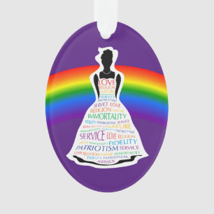 Rainbow Girl Christmas Ornaments, Masonic Gifts Ornament