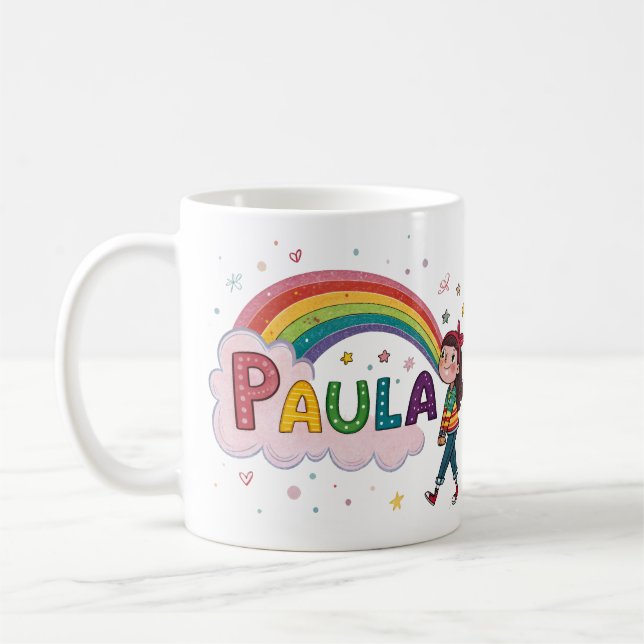 Rainbow Girl Paula 1 Coffee Mug (Left)