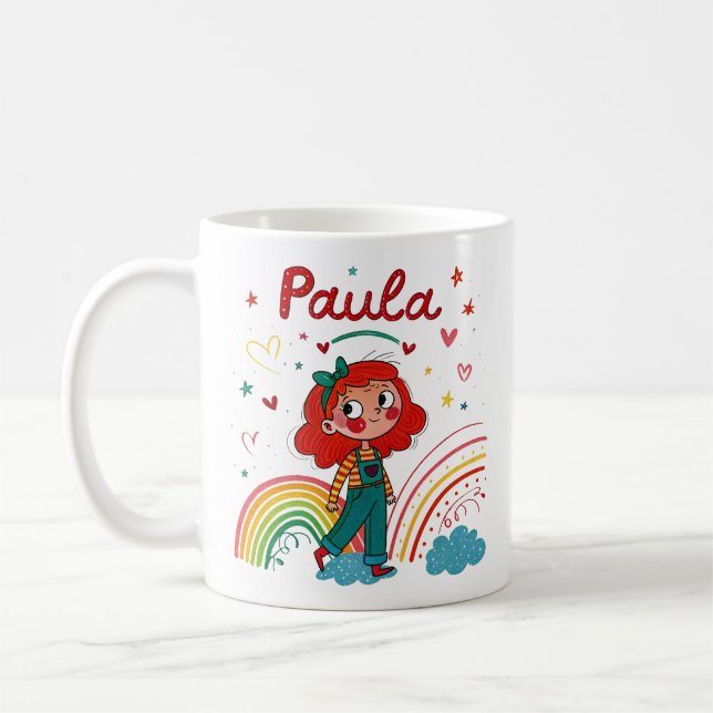 Rainbow Girl Paula 2 Coffee Mug (Left)