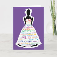 Rainbow Girls, Masonic Custom Notecards Invitation