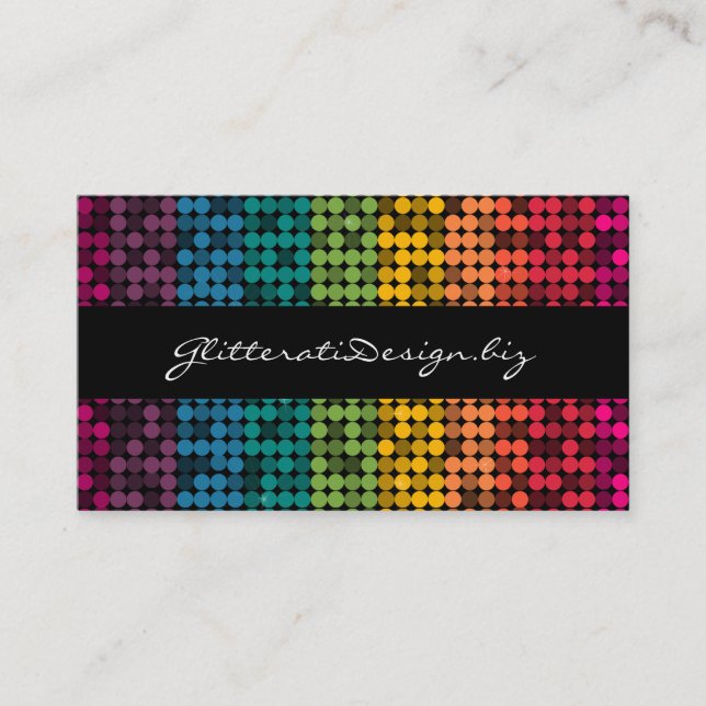 Rainbow Glam Business Card (Front)