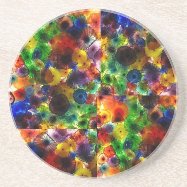 "Rainbow Glass" photo coasters (Front)