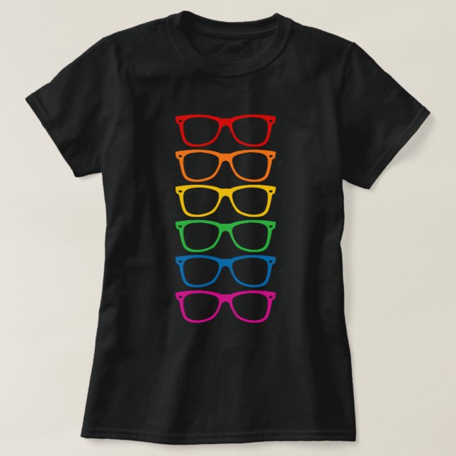Rainbow Glasses T-Shirt (Design Front)