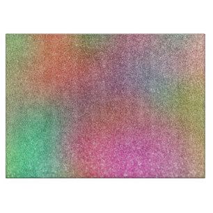 Rainbow Glitter Cutting Board