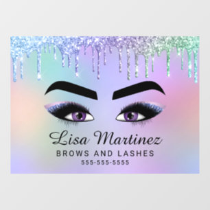 Rainbow Glitter Lash Brow Beauty Business