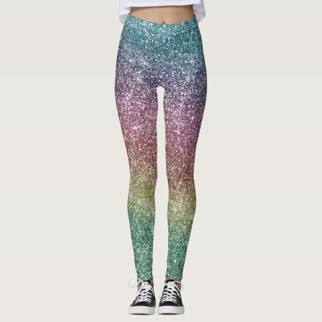 Rainbow Glitter  Leggings (Front)