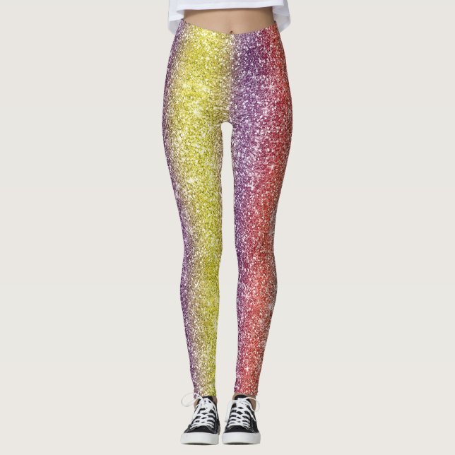 Rainbow Glitter  Leggings (Front)