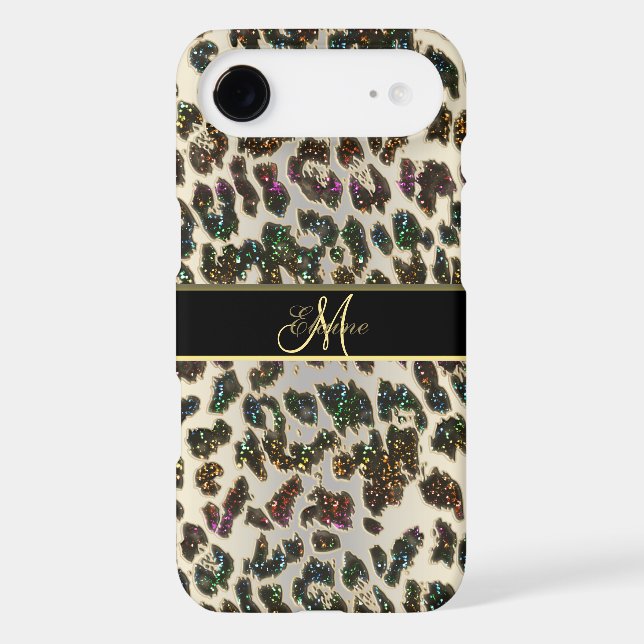 Rainbow Glitter Leopard iPhone 6 Plus Case (Back)