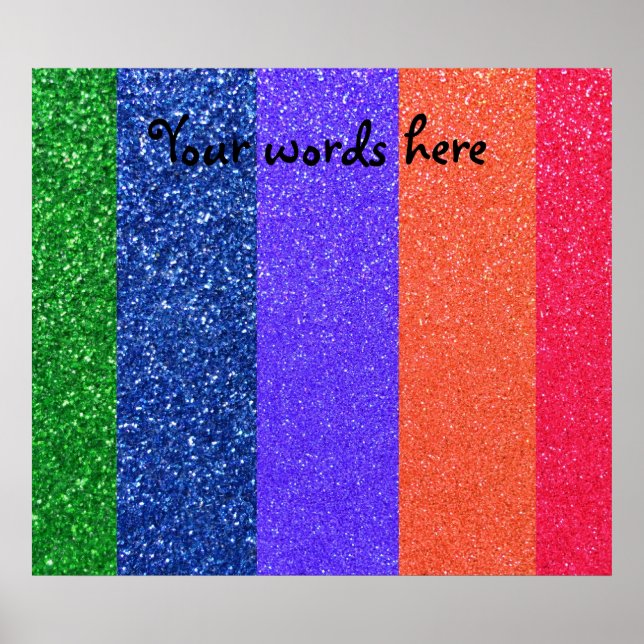 Rainbow glitter poster (Front)