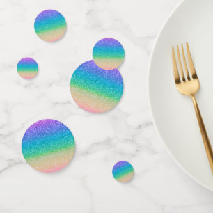 Rainbow Glitter Sparkle Birthday Party Confetti