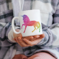 Rainbow Glitter Sparkle Unicorn Mug