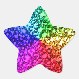 RAINBOW GLITTER STAR STICKER