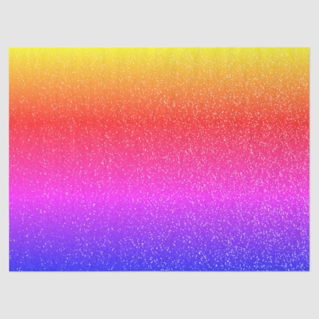 Rainbow Glitter Texture Decoupage Tissue Paper (Front)