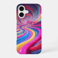Rainbow Glossy Swirl 3D Abstract