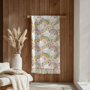 Rainbow Glow Blanket Sherpa Gift for Happy Kids