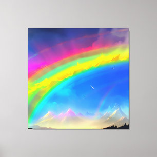 Rainbow Glow Sky Canvas Print
