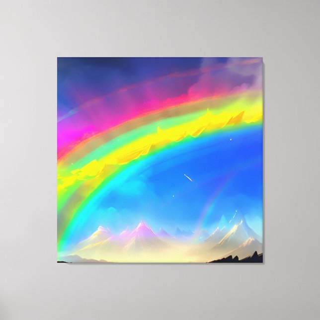 Rainbow Glow Sky Canvas Print (Front)