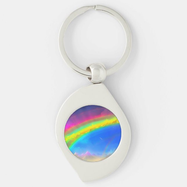 Rainbow Glow Sky Key Ring (Front)